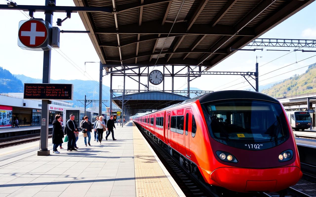 İsviçre'yi 11 dakika geciktiren tren